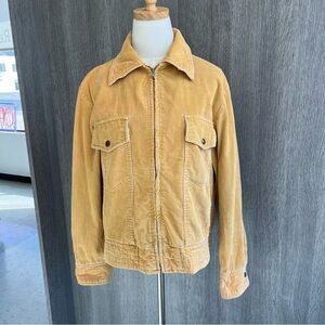 THE MAN By McGREGOR Yellow Corduroy Zip Up Jacket Size 42